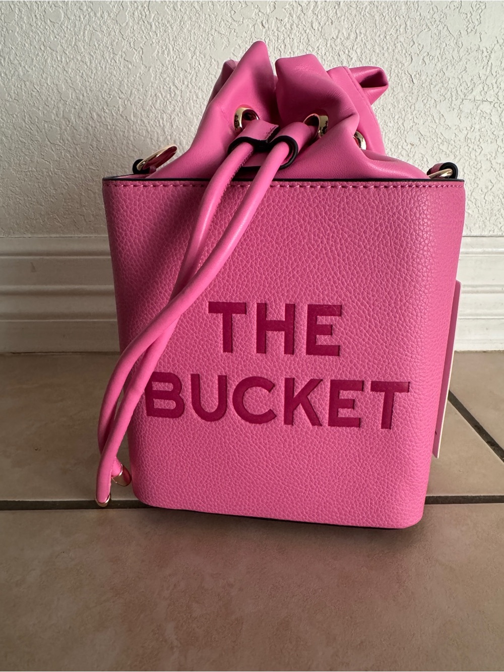 THE BUCKET Pink Bucket Bag + Matching Wallet